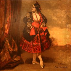 Signora Adela Guerrero, Spaanse danseres by Gustave Courbet