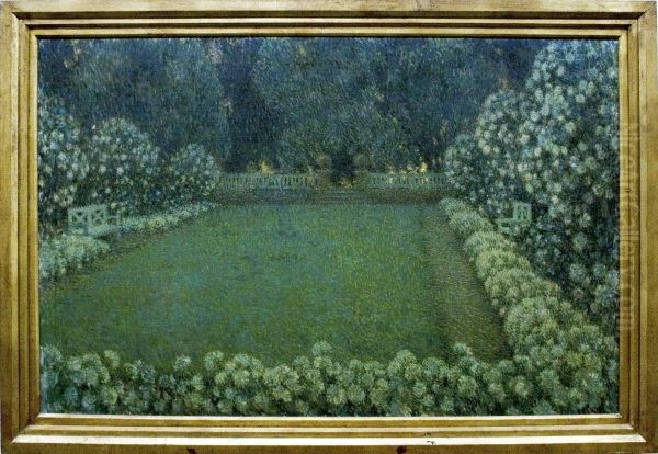 The White Garden at Dusk - view 1