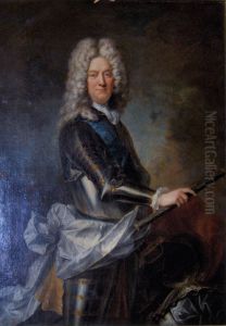 Portrait of Charles-Armand de Gontaut, Duke of Biron, Marshall of France by Hyacinthe Rigaud