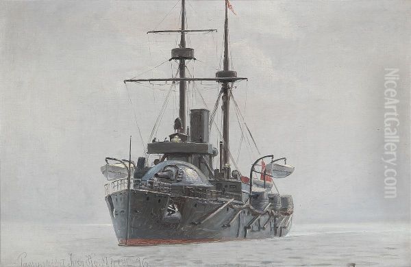 The coastal defence ship Iver Hvitfeldt. - view 1