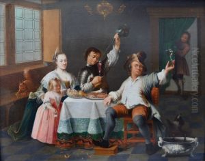 A merry making company by Melchior Brassauw