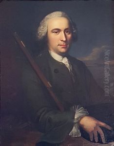 Bildnis Abraham Steck (1726-1807), Gutsbesitzer in Zimmerwald, Stubenschreiber derGesellschaft zu Mittellowen, Bauamtsschreiber, Siechenhausverwalter 1789. by Jakob Emanuel Handmann