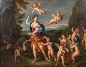 "Madame de Montespan (1640-1707) as Diana"