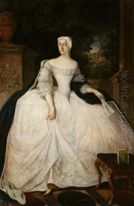 Portrait of Teofila Dzialynska (1714-1790). by Antoine Pesne