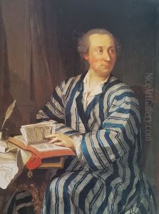Bildnis Samuel Isaak Emanuel Gross (1732-1763), Offizier in der Schweizergarde. by Jakob Emanuel Handmann