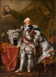 Portrait of Duke Ferdinand of Brunswick-Wolfenbuttel (1721-1792), Prussian Field-Marshal, showing him in his robe of the Order of the Garter with the blue ribbon of the Garter under his left knee