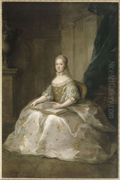 Portrait ofMaria Josepha of Saxony (1731-1767), Dauphine of France, Egebert Painting - view 1