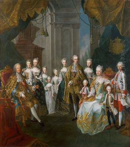 Franz I. Stephan und Maria Theresia mit elf Kindern