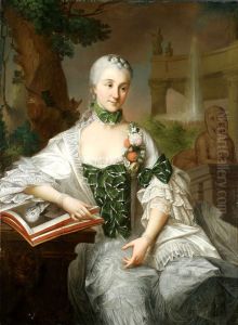 Portrait of Izabela Poniatowska, sister of king Stanislaus Augustus by Marcello Bacciarelli