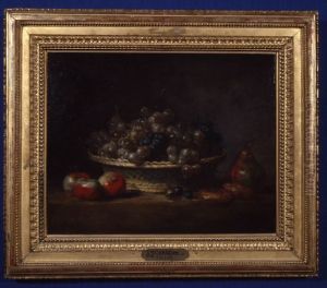 Corbeille de raisins, pommes et poires et galettes by Jean-Baptiste-Simeon Chardin