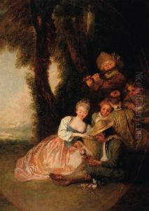 La declaration attendue by Jean-Antoine Watteau