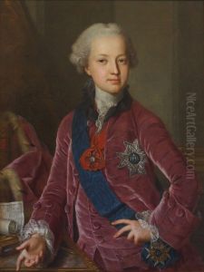 Bildnis Wilhelm August von Holstein-Gottorf. by Jakob Emanuel Handmann