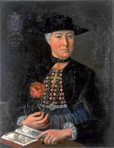 Damenportrat Anna Maria Holzmann in Zuger Burgertracht Damenportrat Anna Maria Holzmann in Zuger Burgertracht