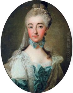 Portrait of Izabela Lubomirska "The Blue Marquise" (1733-1816). by Alexander Roslin