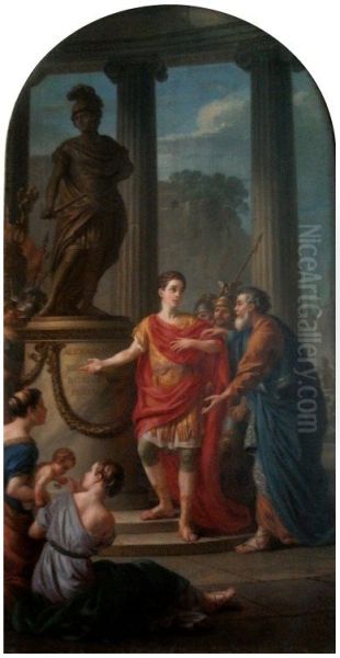 Caesar before the statue of Alexander. - view 1