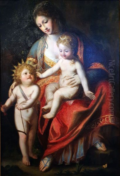 Latona with her children Apollo and Diana - view 1
