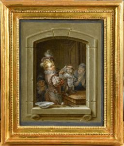 The cat's' toilette by Francois Eisen