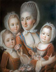 Portrait de Mme de Voyer avec ses trois filles by Unidentified painter
