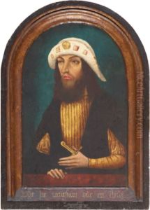 Portret van Filips van Kleef, heer van Ravenstein by Master Of The Legend Of Saint Catherine