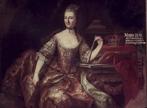 Maria Beatrice, Princess of Modena, wife of the Archduke Ferdinand by Martin Van Meytens