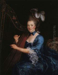 Portrait of Genevieve Rinteau de Verrieres, (1730-1775) Mistress of Maurice de Saxe by Francois-Hubert Drouais