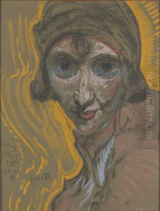 Portret Marii Kasprowiczowej by Stanislaw Ignacy Witkiewicz (Witkacy)