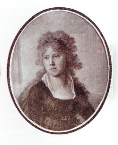 Portrait ofCaroline of Hesse-Homburg(1771-1854), wife ofLouis Frederick II, Prince of Schwarzburg-Rudolstadt by Unidentified painter