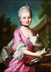 Portrait of a young musician. by Jakob Emanuel Handmann