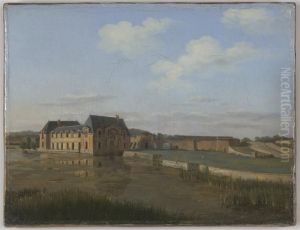 Vue du Petit Chateau de Chantilly en ruines by Alexandre-Hyacinthe Dunouy