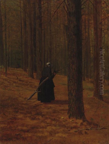 Old woman gathering faggots (The faggot gatherer) / Old woman gathering brush - view 1