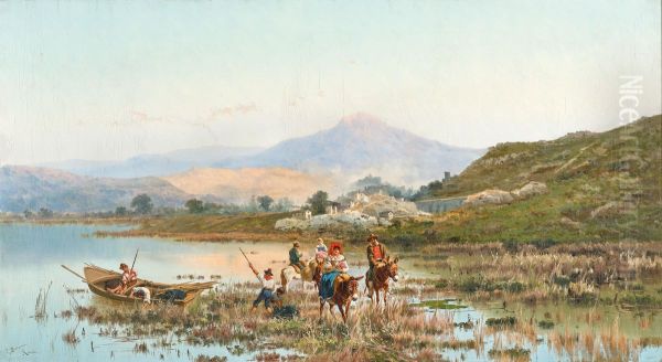 A fisherman's family by Lake Fucino - view 1