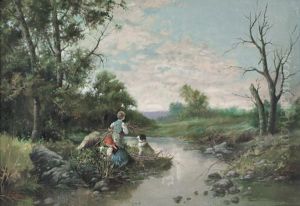 Pastorelli Lungo Il Ruscello by Francesco Capuano