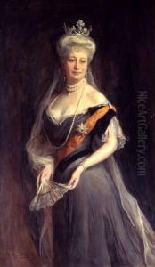 Portrait of Auguste Victoria of Schleswig-Holstein, Empress of Germany and Queen of Prussia by Philip de Laszlo
