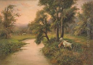 Paesaggio Con Caprette by Francesco Capuano