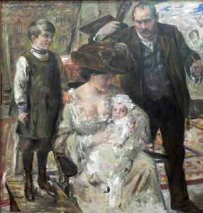 Der Kunstler und seine Familie by Lovis (Franz Heinrich Louis) Corinth