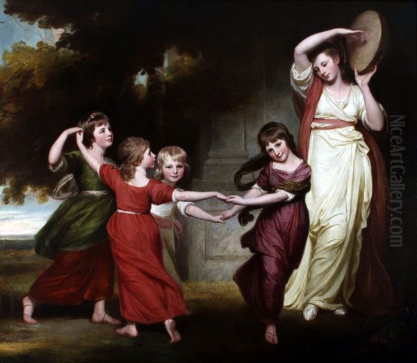 The five youngest children of the2nd Earl Gower by George Romney