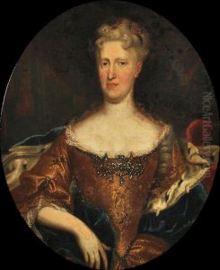 Portrait of an Elegant Woman with an Ermine-lined Cape