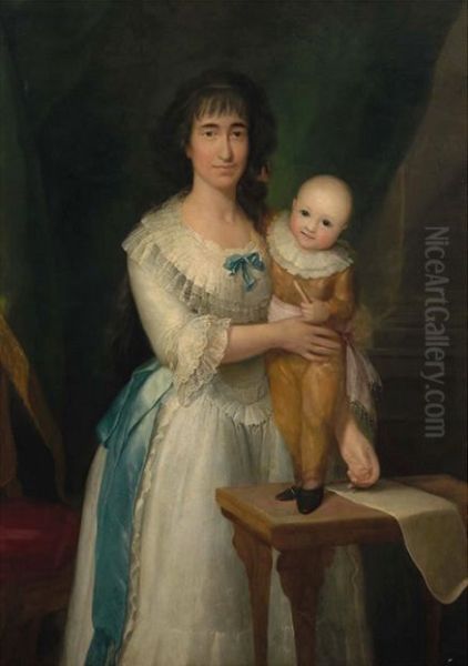 Portrait of Countess of Altamira and Her Son Vicente Isabel - view 1