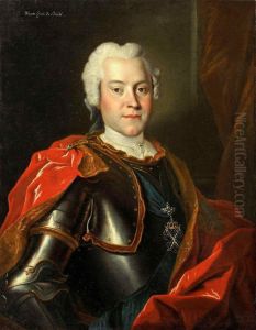 Portrait of Heinrich von Bruhl. by Louis de Silvestre