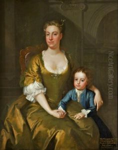 Elizabeth (1694-1776), Countess of Derby and Her Son, the Honourable Edward Stanley (c.1732-1745) by Hamlet Winstanley