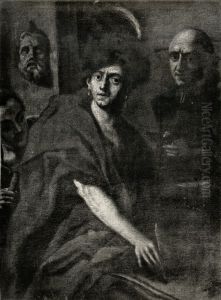 Self-Portrait with his Father and Brother by Cosmas Damian Asam