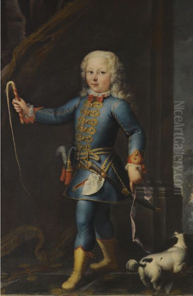 Portrait of Michele Antonio Saluzzo with his dog - view 1