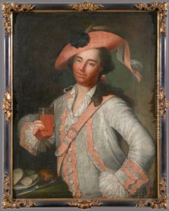 Der Markgraf von Brandenburg-Ansbach Carl Wilhelm Friedrich (1712-1757), genannt derWilde Markgraf, als Schafer oder Schnitter kostumiert.