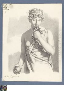 half-figure of a woman with fruits half-figure of a woman with fruits