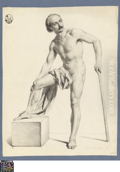 standing male nude - view 1