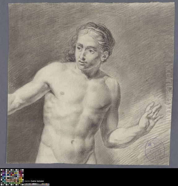 standing male nude - view 1