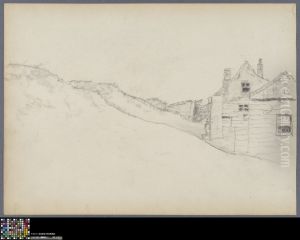 landschape with a field and two cottages by Musea Brugge