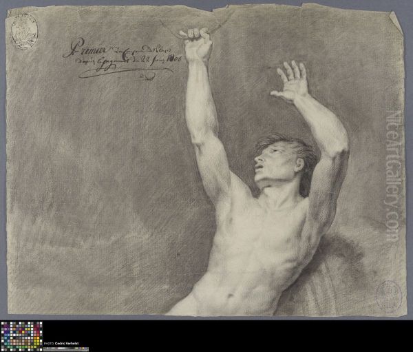 standing male nude - view 1