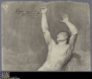 standing male nude by Ignatius Josephus van Regemorter