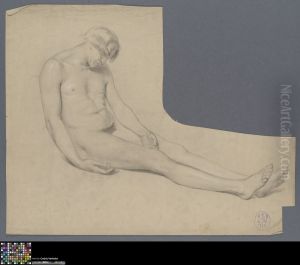 seated male nude by Musea Brugge
